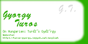 gyorgy turos business card